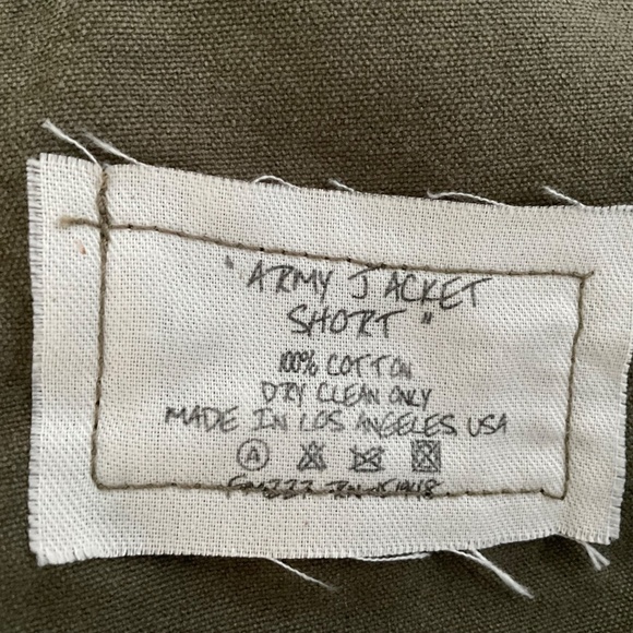 Greg Lauren Army Jacket Shorts XL- 4 Army Green Tent Cargo Tactical Durable - Picture 5 of 13